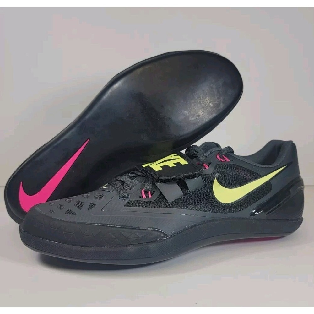 New Nike Zoom Rotational Thrower Track Shoes Mens Size 9 Black Pink